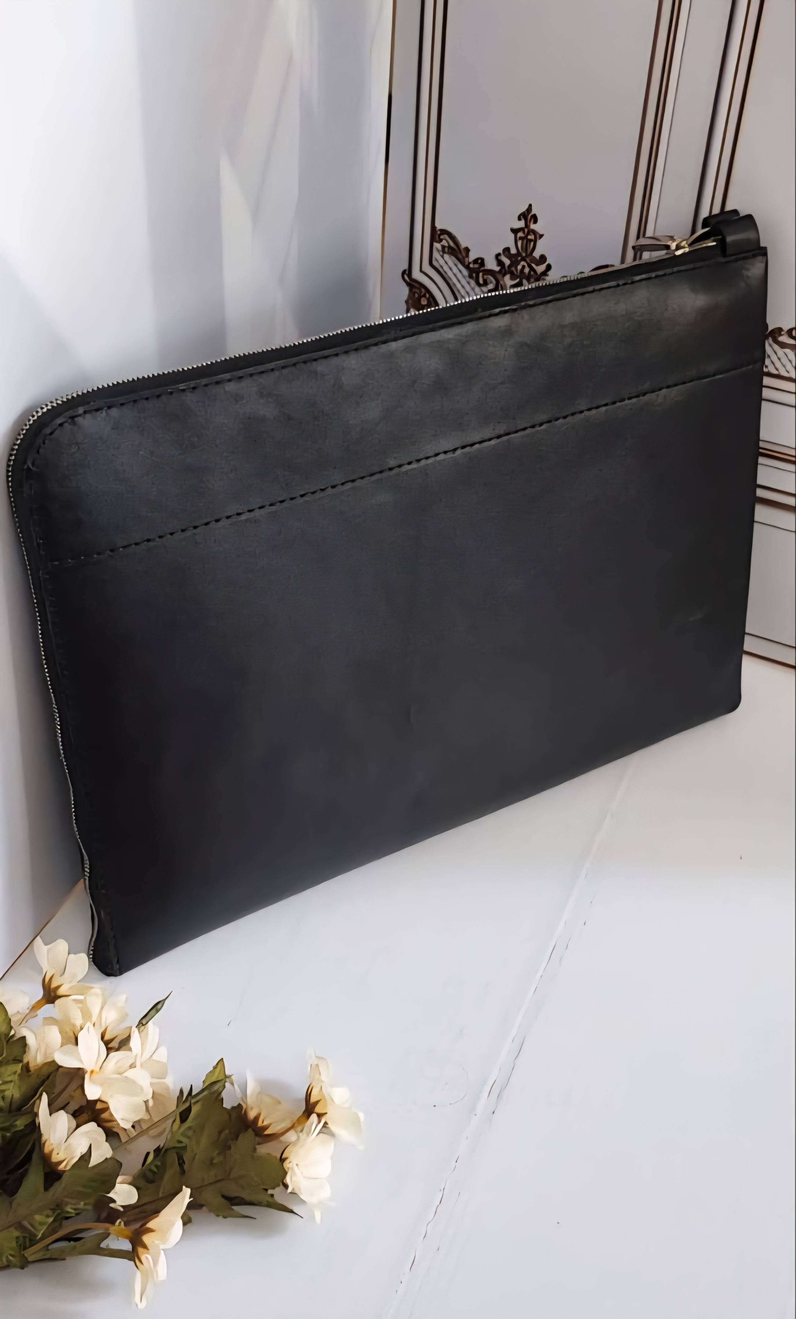 کیف فولدر چرم طبیعی مردانه و زنانه دستدوز گیلا چرم، مناسب حمل لپتاپ، تبلت، اسناد و مدارک