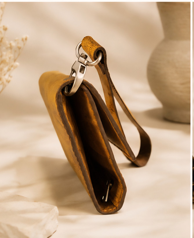 کیف مدارک دستی مردانه زنانه چرم طبیعی هورس شتر گیلا چرم با ۱۰ جای کارت، جای موبایل، ۳ جای دستهچک و بند مچی